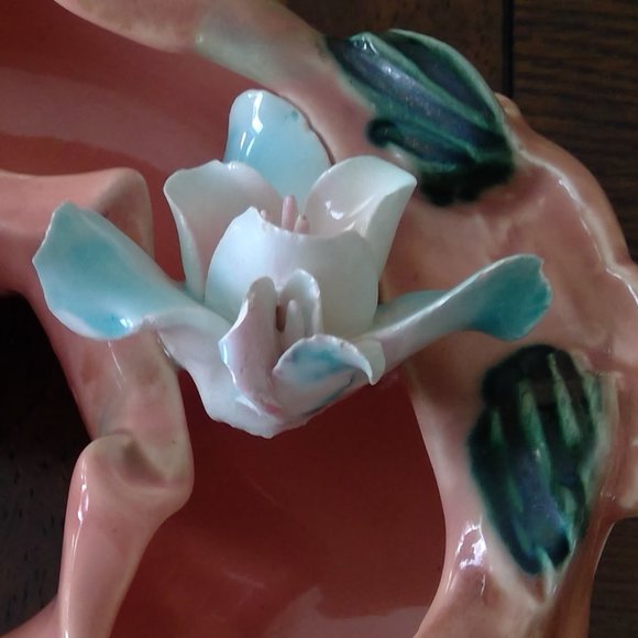 S/3 Vintage Ucagco Ceramics Japan Porcelain bud vase centerpiece/candleholders - Picture 7 of 15